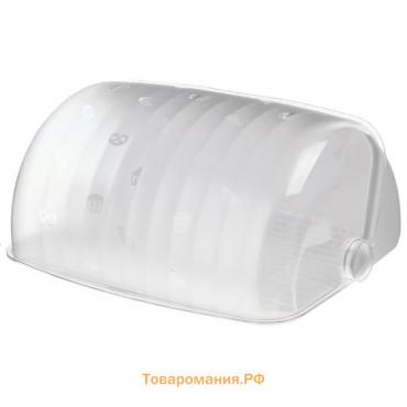 Хлебница пластиковая BEROSSI «Рондо», 34.5×27.3×16.5 см, белая