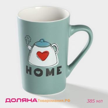 Кружка  Good morning. Home, 385 мл, фарфор, голубая