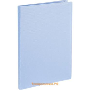 Папка 20 вкладышей, А4, 700 мкм, Calligrata TOP Breeze, с тиснением, небесный