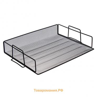Лоток горизонтальный для бумаг, Calligrata, сетка, металлический, чёрный