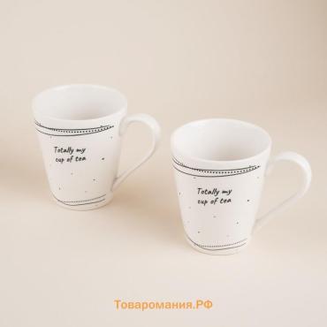 Набор кружек SL Home «Милый дом», 350 мл, фарфор, 2 шт., белый