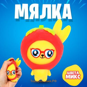 Мялка «Зайка» с пастой, цвета МИКС